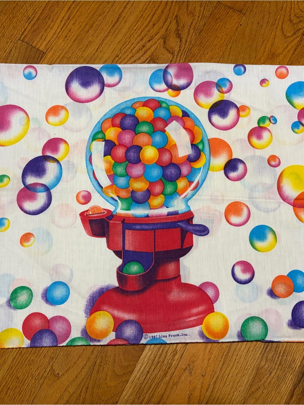 Vintage 1987 Lisa Frank Gumball Pattern Twin Sheet Set - Great Vtg Condition! - Picture 6 of 11
